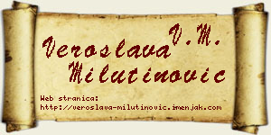 Veroslava Milutinović vizit kartica